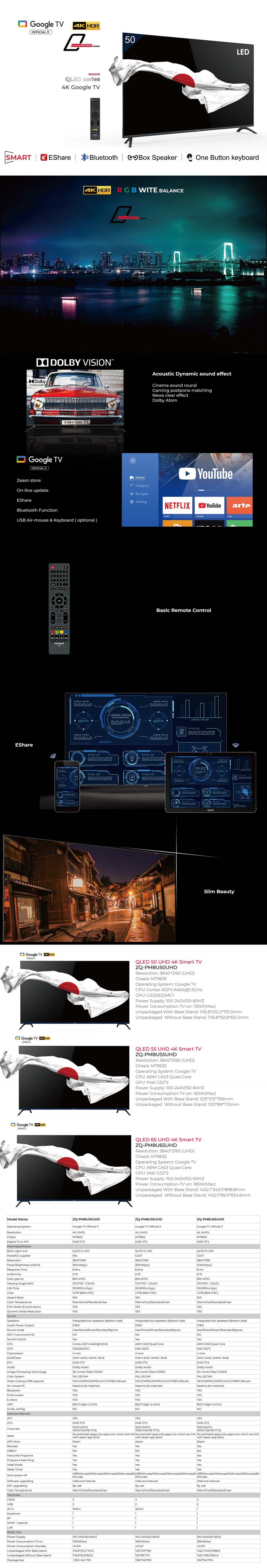 Smart TV 50'' Aiwa Google TV 4K — Aiwa